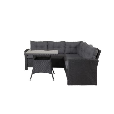 Venture Home Watford 7218-001 Loungeset soffa, bord, grått/svart