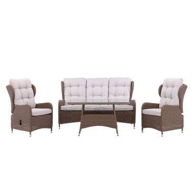 Venture Home Washington 8193-089 Loungeset soffa, bord, fåtöljer, natur/vitt