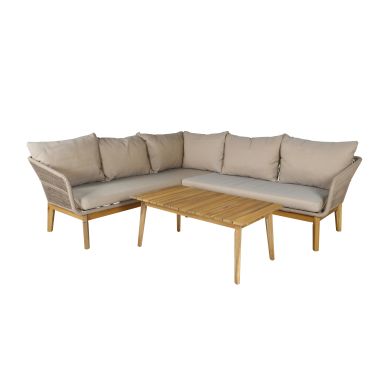 Venture Home Chania 9329-027 Loungeset soffa, bord, beige/natur
