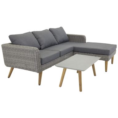 Venture Home Vodice 9330-013 Loungeset soffa, bord, grått/natur