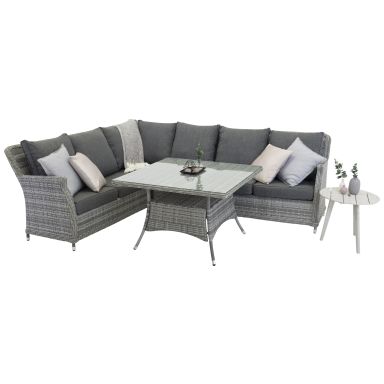 Venture Home Vikelund 9351-006 Loungeset soffa, bord, grått/mönstrat