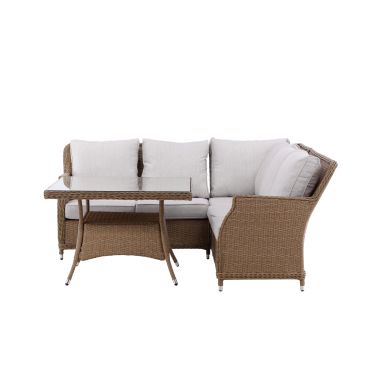 Venture Home Vikelund 9351-079 Loungeset soffa, bord, natur/vitt
