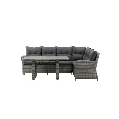 Venture Home London 7310-004 Loungeset soffa, bord, grått/mönstrat