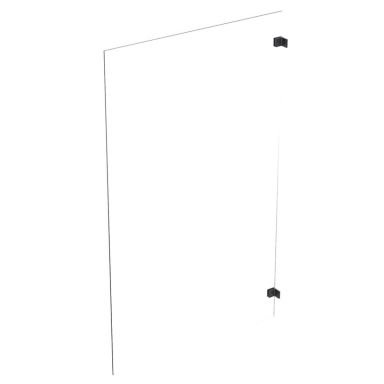 Contura Showerama Art Dusjvegg rett, klart glass/matt svart