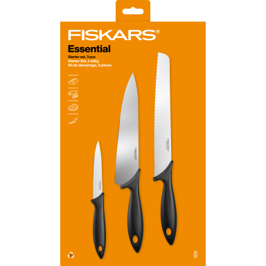 Fiskars Essential 1065583 Knivsett 3 deler