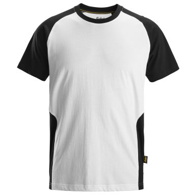 Snickers Workwear 2550-0904 T-paita valkoinen/musta