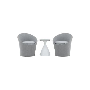 Venture Home Spoga 2078-400 Caféset bord, stolar, vitt/grått