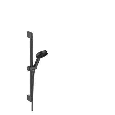 Hansgrohe Pulsify Select S Suihkusetti sisältää käsisuihkun, suihkuletkun ja -tangon