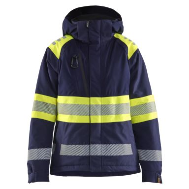 Blåkläder 447019778933XS Vinterjakke varsel, marineblå/gul