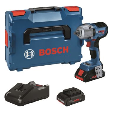Bosch GDS 18V-450 HC Akkuiskumutterinväännin akkujen ja laturin kanssa