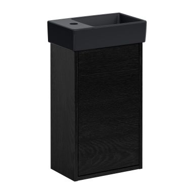 Gustavsberg Artic Small GB71ACVC34TK33R Kommodpakke sort askefiner/sort, 36 cm, højre