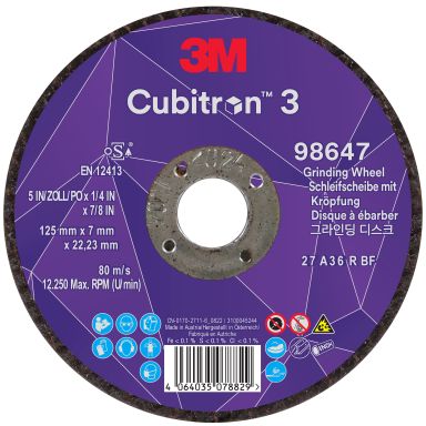 3M Cubitron 3 Navrondel 22,23 mm × 125 mm