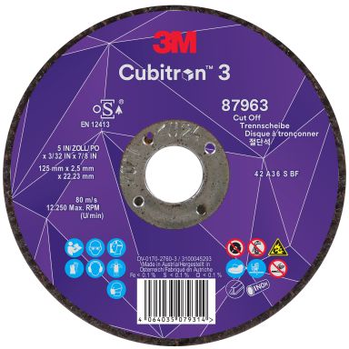 3M Cubitron 3 Kapskive 22,23 mm × 125 mm