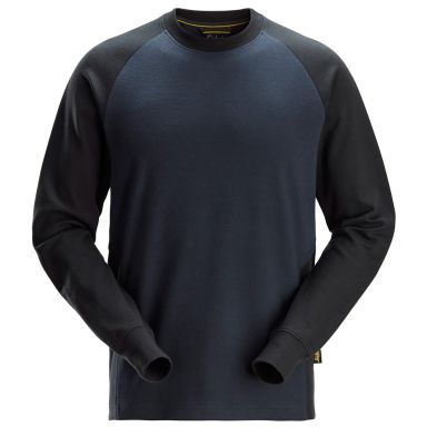 Snickers Workwear 2840 Collegepaita laivastonsininen/musta