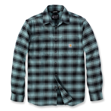 Carhartt 105945GE0-L Flanellskjorte mintgrønn, svart