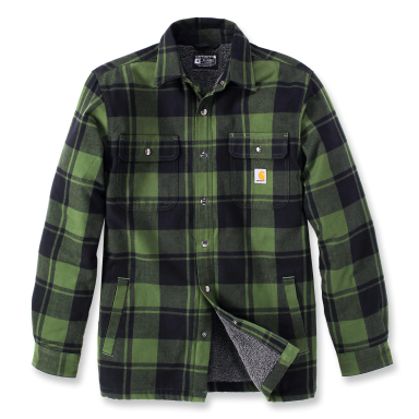 Carhartt 105939GD3-S Flanellskjorte grønn, svart