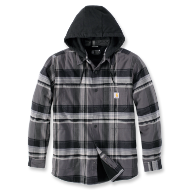 Carhartt 105938N04-XL Flannelskjorte sort, grå