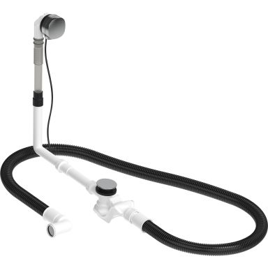 Duravit 792209000001000 Avløpssett med overløp, 440x80x450 mm