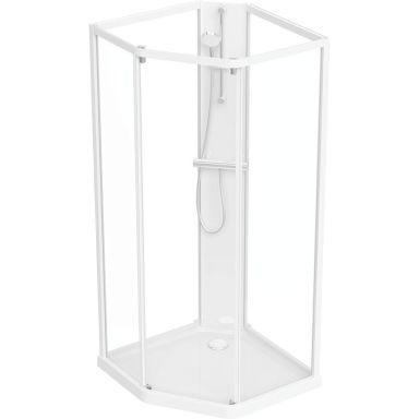 Contura Showerama Classic Pentagonal Duschkabin vit
