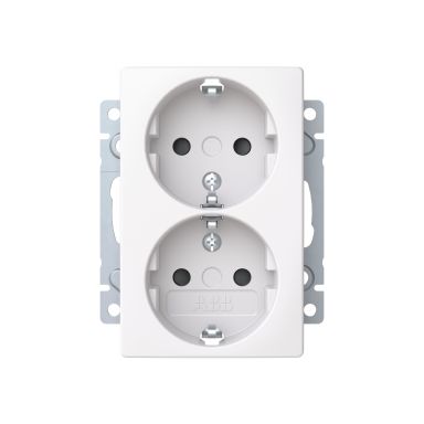 ABB Saga 302EUCM-916 Stikkontakt 2-vejs