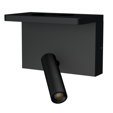 Aneta Lighting Bedside CHARGE 71278-15 Sengelampe 3 W LED, USB-A + USB-C, svart