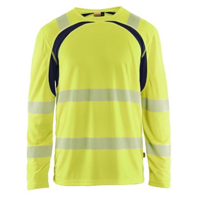 Blåkläder 359910133389XS T-shirt varsel, gul/marinblå