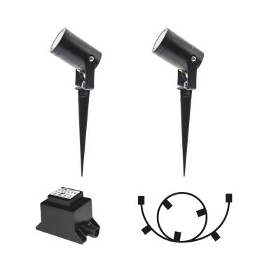 LightsOn 5082 Jordspotlys med tilbehør, 2-pack