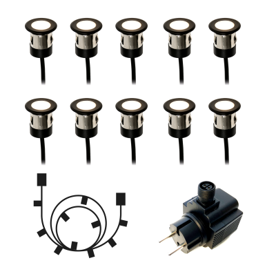 LightsOn Orion 5104 Terrasselys svart, 20 lm, 0,5 W