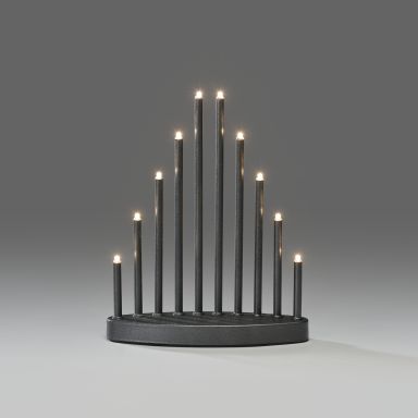 Konstsmide 2401-370TR Adventsljusstake 10 LED, antracitgrå