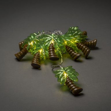 Konstsmide 3125-903 Lyskæde palme, 3xAA, timer 6h