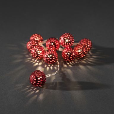 Konstsmide 3188-553 Lyskæde 10 metalkugler