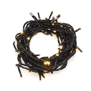 Konstsmide 3609-800 Valosarja musta johto, amber, mikro-LED