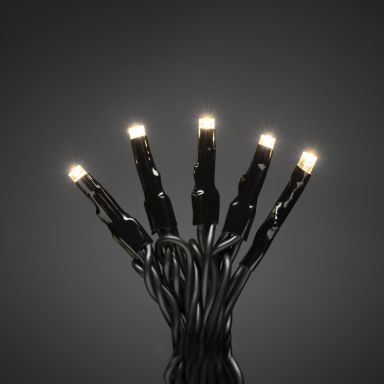 Konstsmide 3610-110 Lysslynge svart kabel, varmhvit mikro-LED
