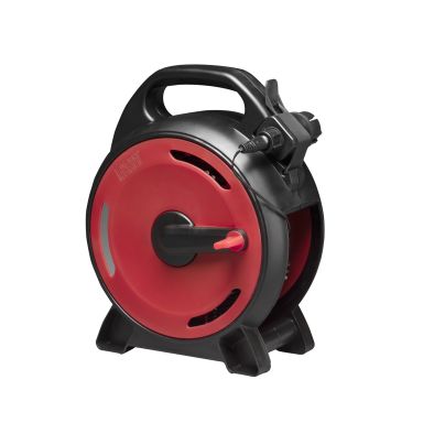 Konstsmide 3834-107 Kabeltrommel varm hvit, svart myk kabel