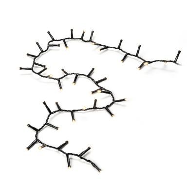 Konstsmide 3872-100 Streng lys cluster, varm hvit, svart kabel