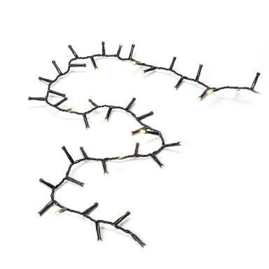 Konstsmide 3876-100 Ljusslinga varmvita, svart kabel