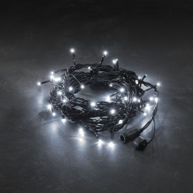 Konstsmide 4850-207 Ljusslinga svart mjuk kabel, 50 LED