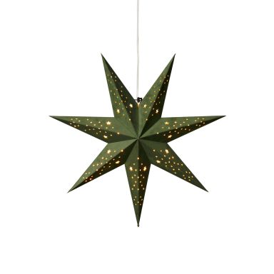 Konstsmide 5950-900 Julstjärna papper, sammet, grön