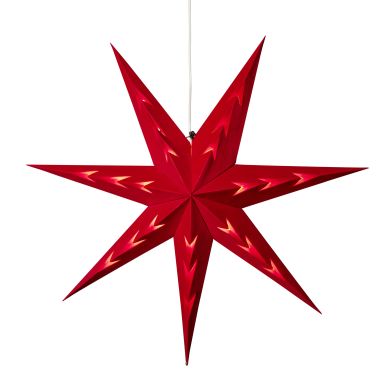 Konstsmide 5953-550 Julstjärna papper, sammet, röd