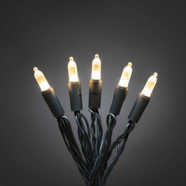 Konstsmide 6060-100 Ljusslinga varmvita, grön kabel