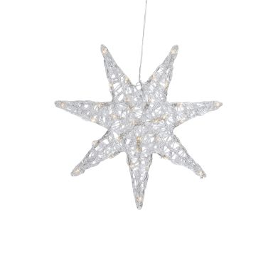 Konstsmide 6110-103 Julstjärna akryl, vita, LED