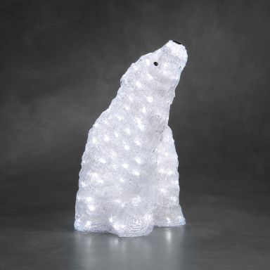 Konstsmide 6112-203 Dekorationsbelysning sittande isbjörn, 46 cm, 200 LED