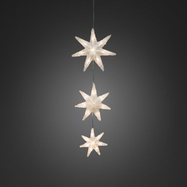 Konstsmide 6136-103 Dekorasjonsbelysning stjerner 3 stk, LED