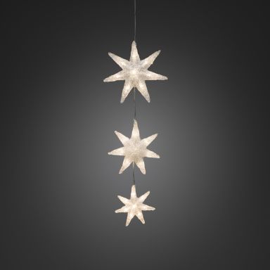 Konstsmide 6136-103 Dekorationsbelysning stjärnor 3 st, LED