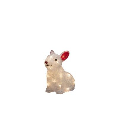 Konstsmide 6236-103 Dekorationsbelysning kanin, akryl, 24 LED 4xAA