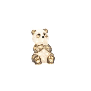 Konstsmide 6284-103 Dekorasjonsbelysning panda bjørn, akryl, 27 cm 40 LED