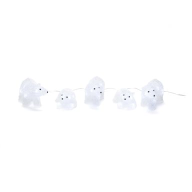 Konstsmide 6292-203 Dekorasjonsbelysning isbjørn, akryl, 5 stk, 40 LED