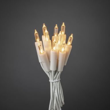 Konstsmide 6304-102 Ljusslinga varmvita LED, vit kabel