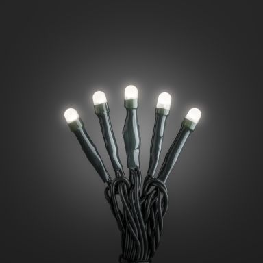 Konstsmide 6342-120 Ljusslinga frostad topp, varmvit, mörkgrön kabel