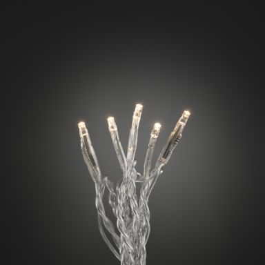 Konstsmide 6354-123 Lyskæde varmhvide, transparent kabel